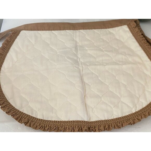Country Farm House Apron Mushroom Design Quilted Ruffled by Franco Reversible - Picture 8 of 16